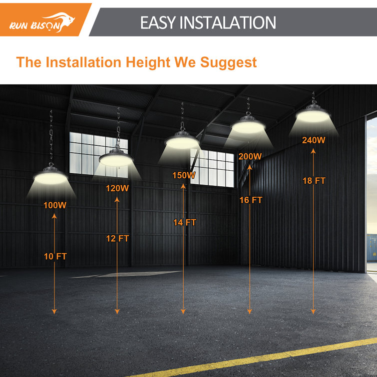 Picture of RUN BISON Dimmable Circle High Bay Ceiling Light | Wayfair